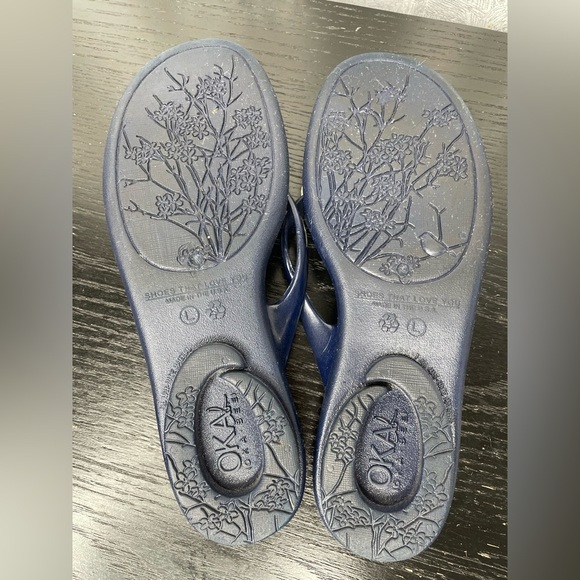 OKA-B flip flop bundle navy black and brown | L | 10-11 - Picture 5 of 7